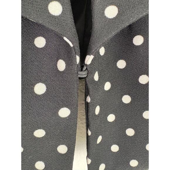 Forever 21 Cropped Blazer Womens Size S BlackWhite Polka Dot Gorpcore Officewear - Picture 3 of 11
